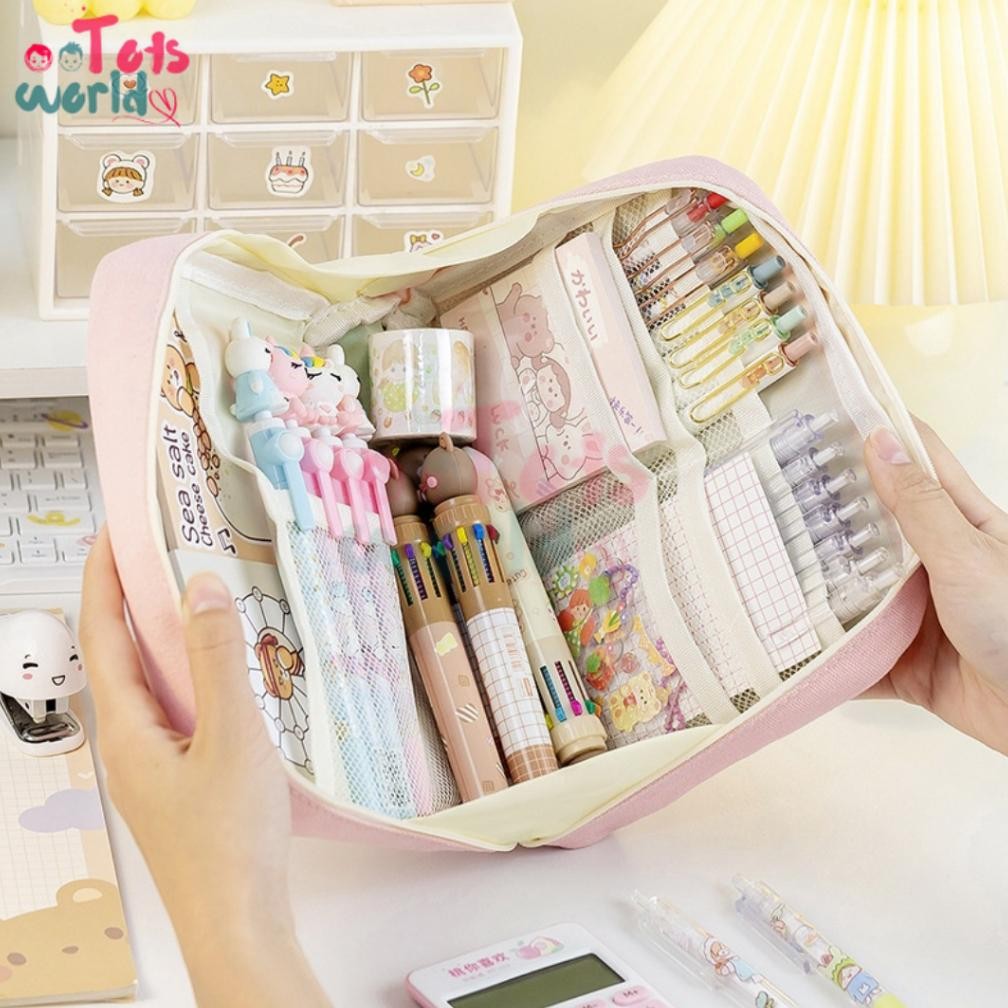 

Tempat Pensil Alat Tulis Kreatif Multifungsi Tas Perlengkapan Kantor dan Anak Sekolah | Kotak Pensil Perlengkapan Kantor Stationary Bag