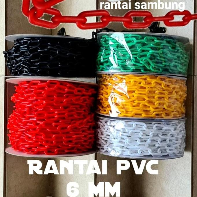 (:(:(:(] 1 Roll rantai pvc 6mm per rol 25 meter grosir rante plastik jalan gantungan