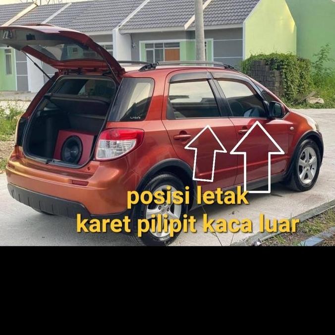 PROMO weather strip karet pelipit kaca luar mobil suzuki sx4 x over set 4 pintu old gen 1