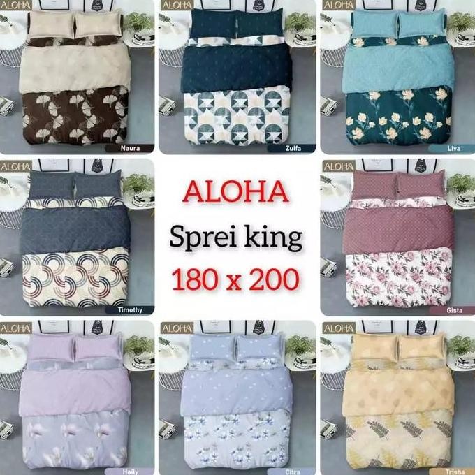 INTERNAL ALOHA - Sprei King 180x200 Motif Terlaris Pilihan