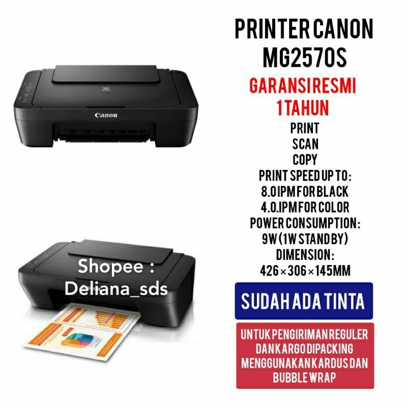 Printer Canon Mg2570S Garansi Resmi 1 Tahun Printer Canon Print Scan Copy Printer Canon Mg2570S Prin