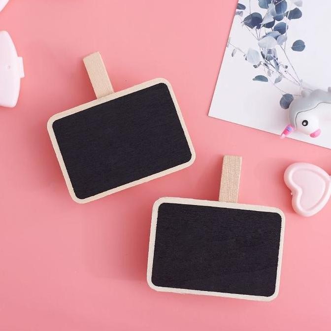 

10Pcs Blackboard Mini Papan Tulis Kapur Mini Papan Tulis Mini Kapur Papan Tulis Hitam Cafe Clip Bahan Kayu Papan