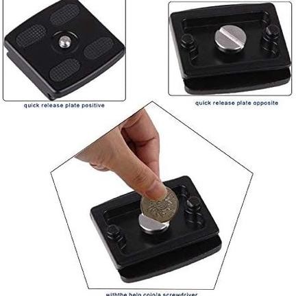 ZOMEI Metal Quick Release Mounting Plate for Tripod Q555,Q666,Z818,M5,Z669