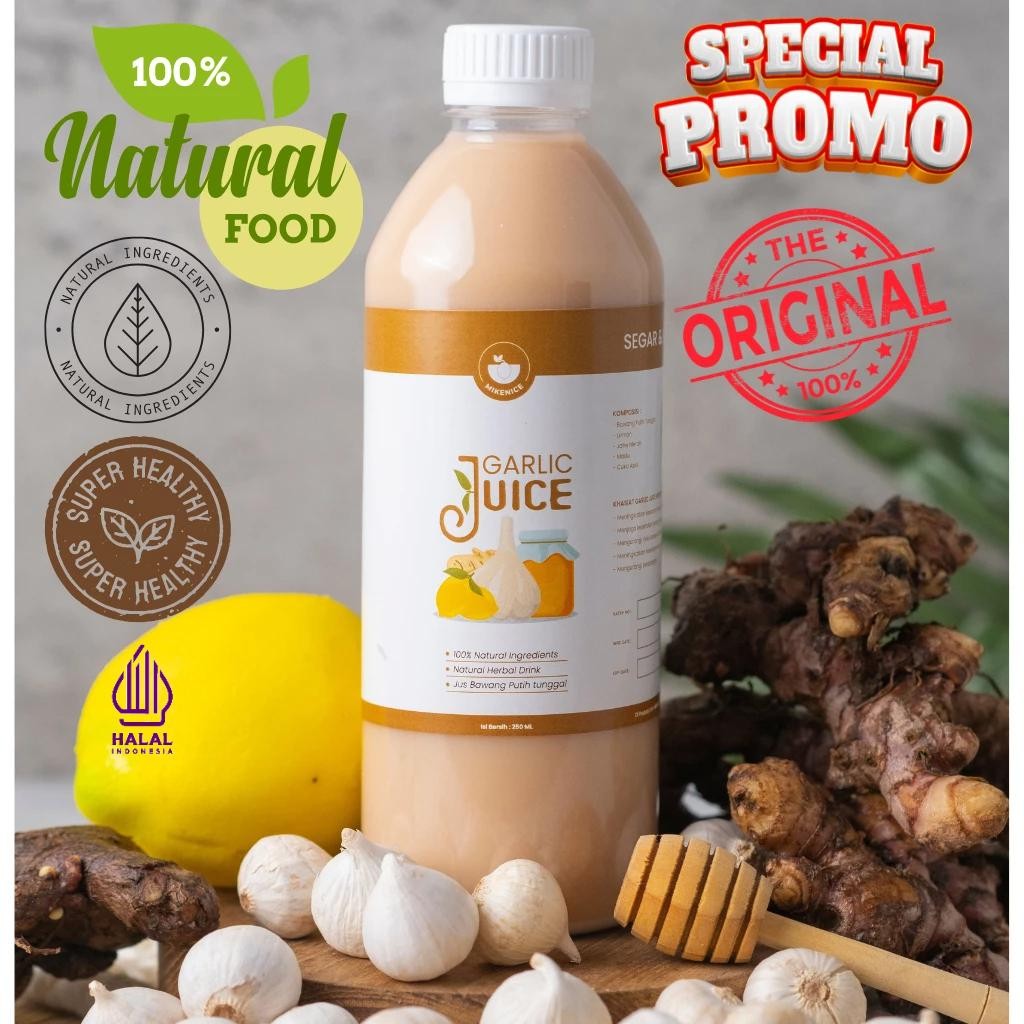 

Jus Bawang Putih Tunggal Isi 500 Ml, Dengan Jahe Merah, Madu Murni, Lemon, Dan Cuka Apel New Best Quality 100% Original