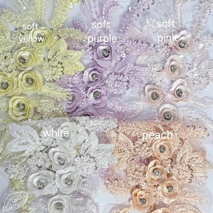 

*#*#*#] lace bordir 3d full payet, aplikasi bordir