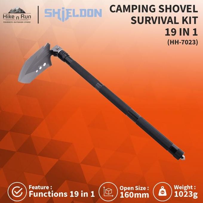 Sekop Serbaguna Shieldon Hh-7023 Camping Shovel Survival Kit