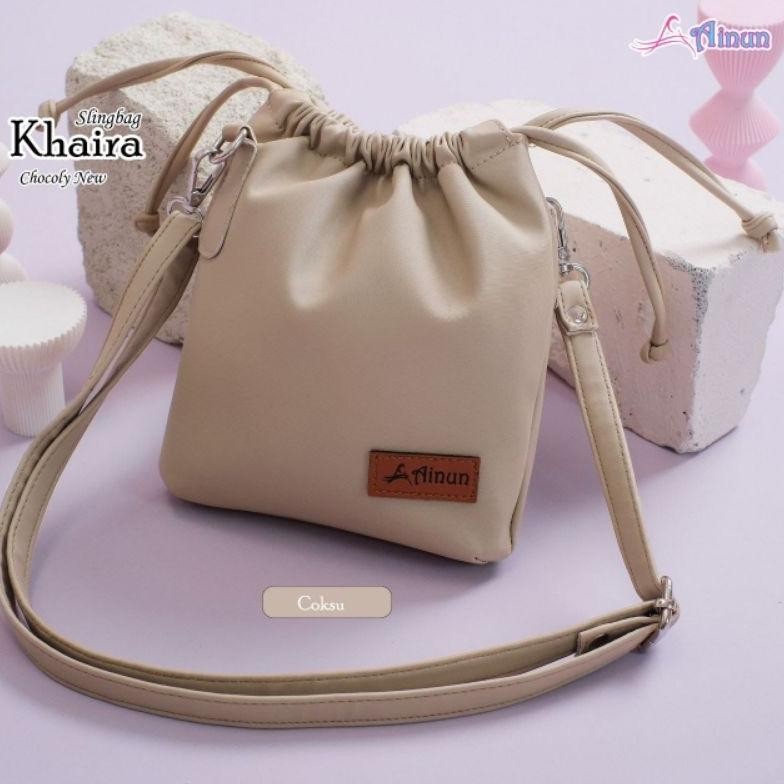 Terlaris Ummi Hijab - Tas Selempang Serut Khaira By Ainun Bahan Chocoly Waterproof A-123