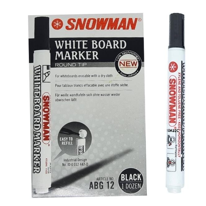 

Spidol Snowman Whiteboard Abg-12 Hitam (Pcs)
