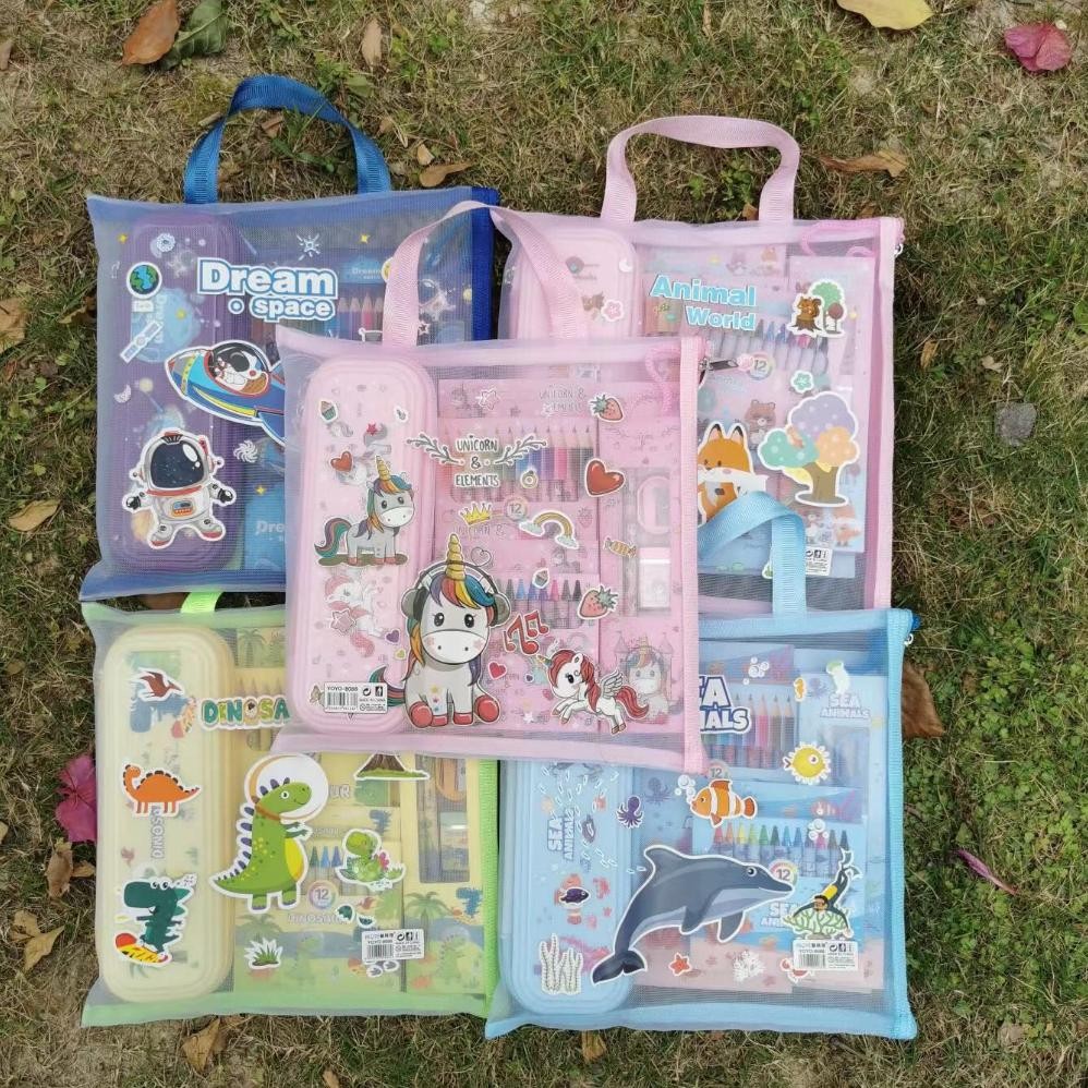 

[BINTANGOFFICIALSTORE66](KTPS.11)KOTAK PENSIL SETT / STUDY SET STATIONERY SET ALAT TULIS SEKOLAH ANAK SET ATK MOTIF