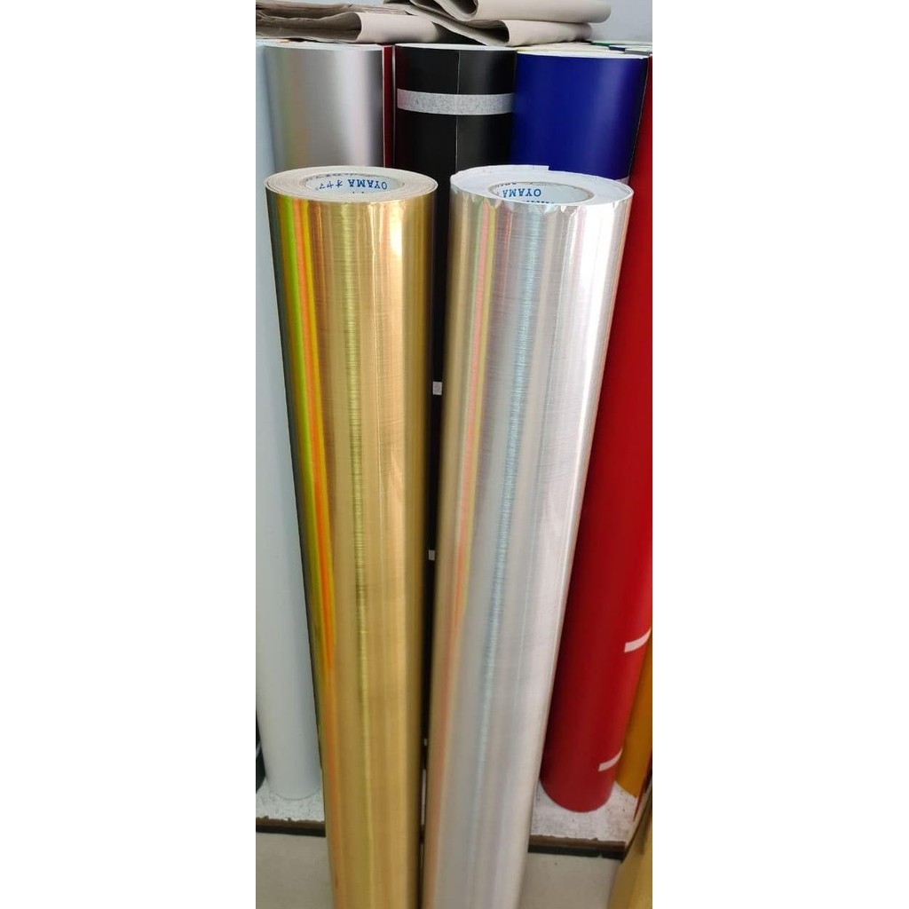 

ready Sticker Oyama Hairline Silver brush L126cm x P50cm