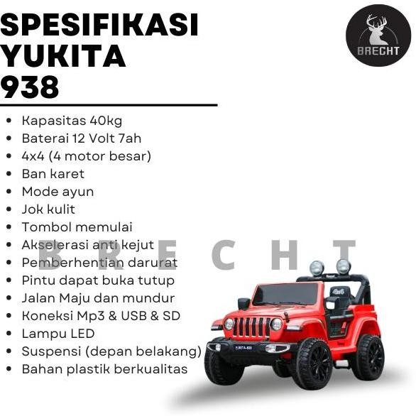 Mainan Anak Mobil Aki Jeep Yukita 938