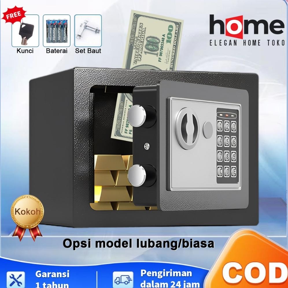 COD Brankas Mini Brankas Uang Brankas Besi Brankas Tahan Api kualitas terbaik password kode led elek