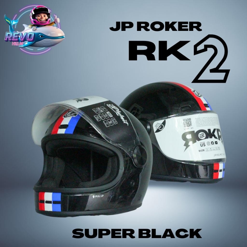 Helm Jp Rokr Solid & Motif Original, Helm Full Face Jpx Retro Culture Keren, Jpx Helmet Official Ter