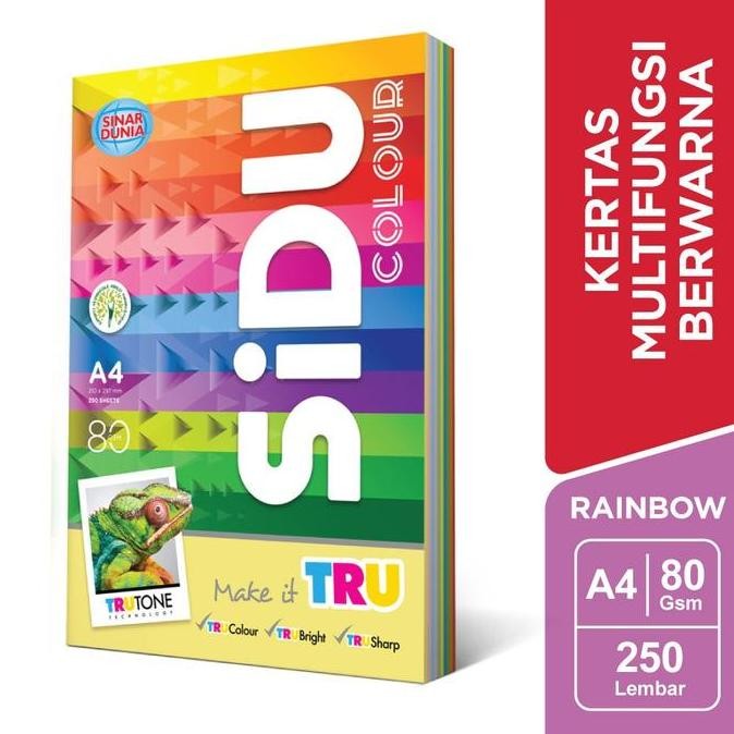 

SiDU Kertas Fotocopy Berwarna Rainbow (10 warna) 80 GSM A4