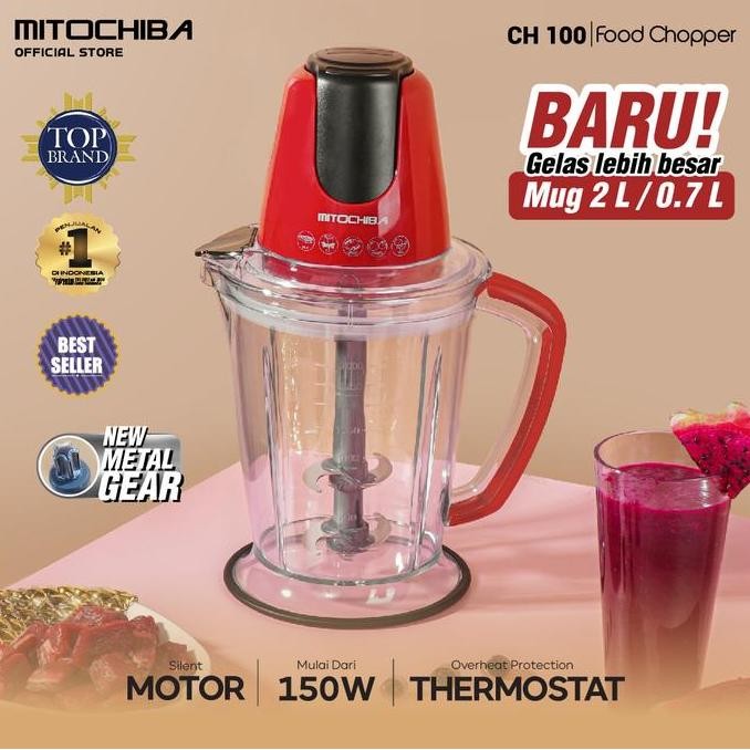 

Terlaris Mitochiba Food Chopper Ch100 Blender 2L Alat Penggiling Dan Penghalus Bumbu