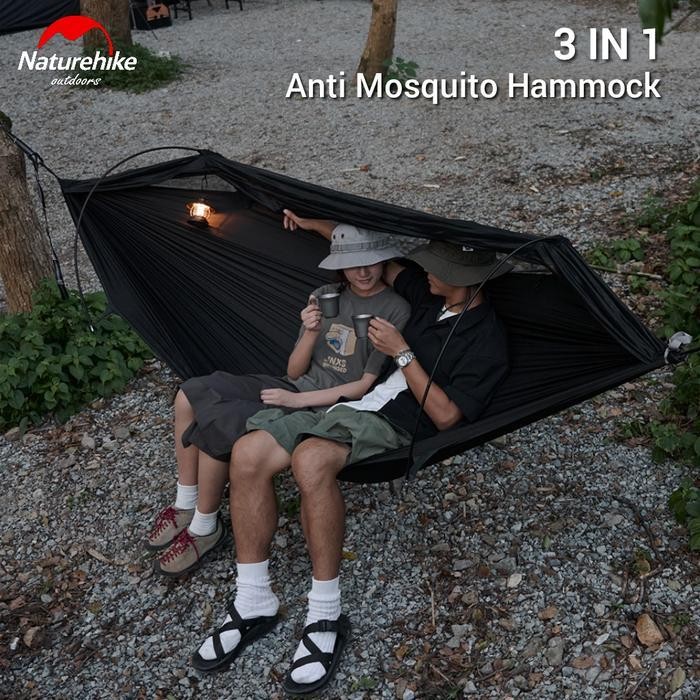 Hammock 3In1 Anti Mosquito Naturehike Cnh22Hj001 Parasut Ultralight Original Dan Terpercaya
