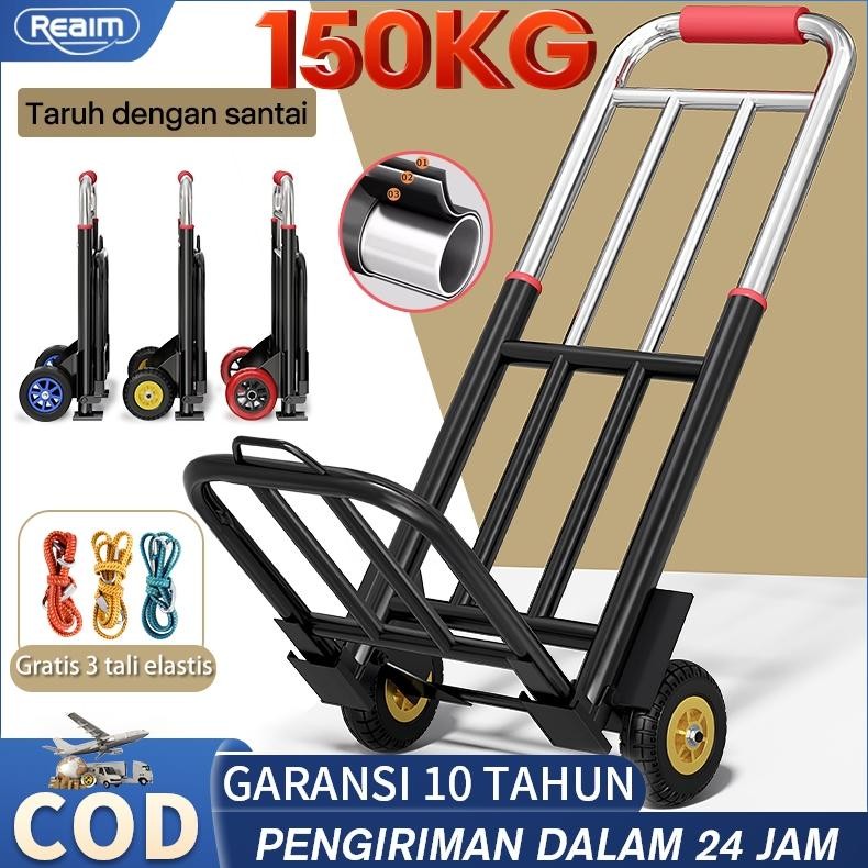 Troley lipat  troli barang 50 Kg 100 Kg 150Kg Troli multi-fungsi Troli Galon / Trolley Besi Lipat