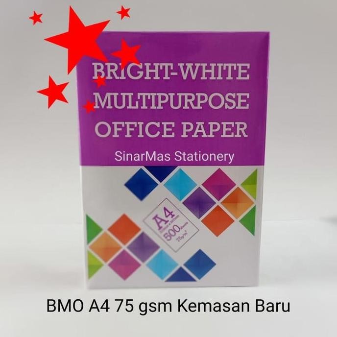

TERBARU Kertas HVS A4 BMO 75 gram ( 1 Dus )