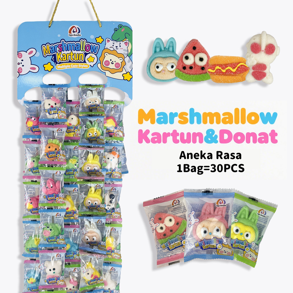 

【HALAL】Marshmallow Kartun&Donat ISI 30PCS