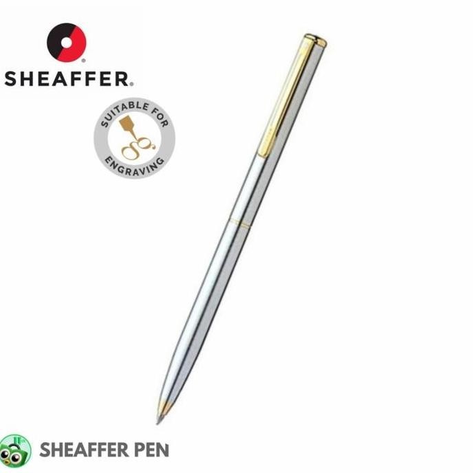 

Sheaffer Agio Brushed Chrome Plate 22K Gold Plate Trim Ballpoint Co