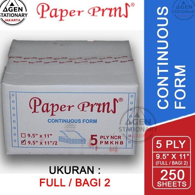 

KERTAS CONTINUOUS FORM PAPER PRINT 9.5 X 11 5 PLY FULL BAGI 2 FAKTUR SURAT JALAN HVS RANGKAP 5