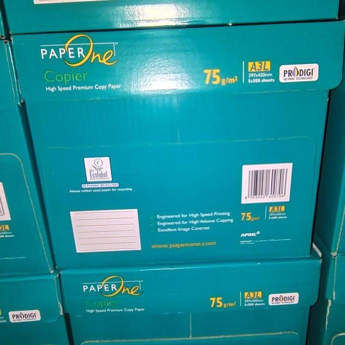 

TERBARU kertas HVS A3 75 gsm PaperOne perDus