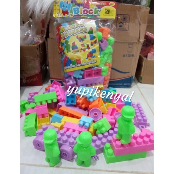 Ct_C1077 Mainan Block  Balok Besar Isi 84 Pcs Ada Kereta Plus Orang M-4