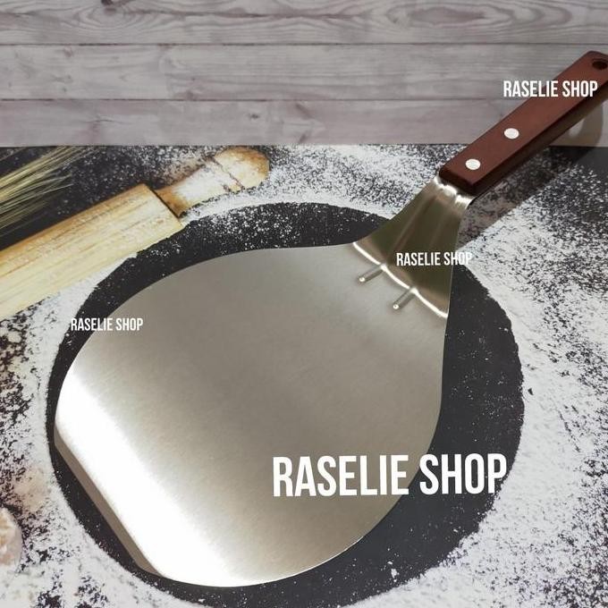 

Terlaris Round Cake Lifter Sekop Pizza Bulat Scrapper Stainless Baking Transfer