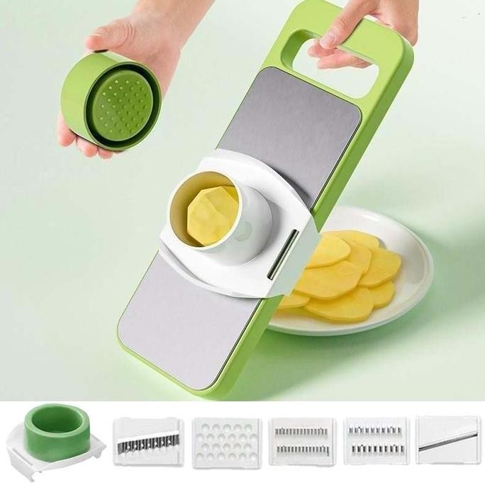 

Terlaris 8 In 1 Alat Pemotong Buah Dan Sayur Stainless Steel Vegetable Cutter Alat Parutan Alat Pemotong Sayuran Multifungsi Parutan Serbaguna Premium