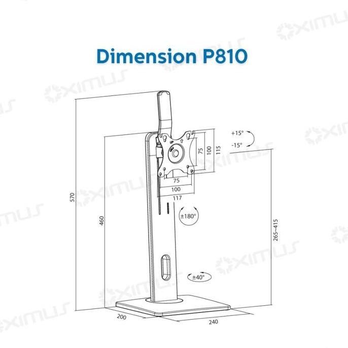 

[SOSHOP] BRACKET DESK STAND MEJA 1 MONITOR NAIK TURUN 17 - 32 INCH OXIMUS P810 COMPUTER COMPUTER LAPTOP KOMPUTER