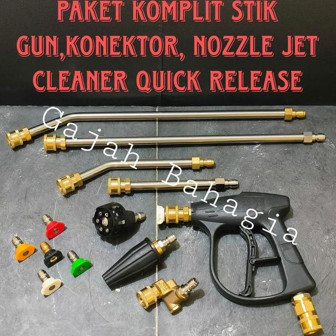 Paket Gun Jet Cleaner Quick Release Sambungan Konektor Nozzle Steam