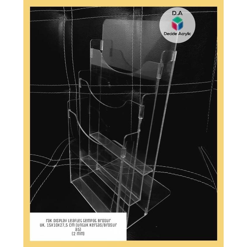

New Product - Akrilik Tempat Brosur Leaflet 3 Susun Sign Holder Uk. A6 A5 A4 Kiarastoreku