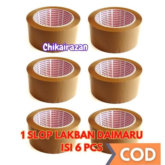 

New Product - Paket 6 Pcs Lakban Daimaru Bening Coklat 2 Inch 48Mm X 90 Yard Kiarastoreku