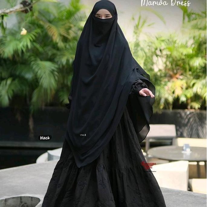 FRENCH KHIMAR MARWA INSTAN BY KHUMAIRA SYAR'I | FRENCH KHIMAR INSTAN CERUTY LUXURIOUS KHIMAR UMROH D