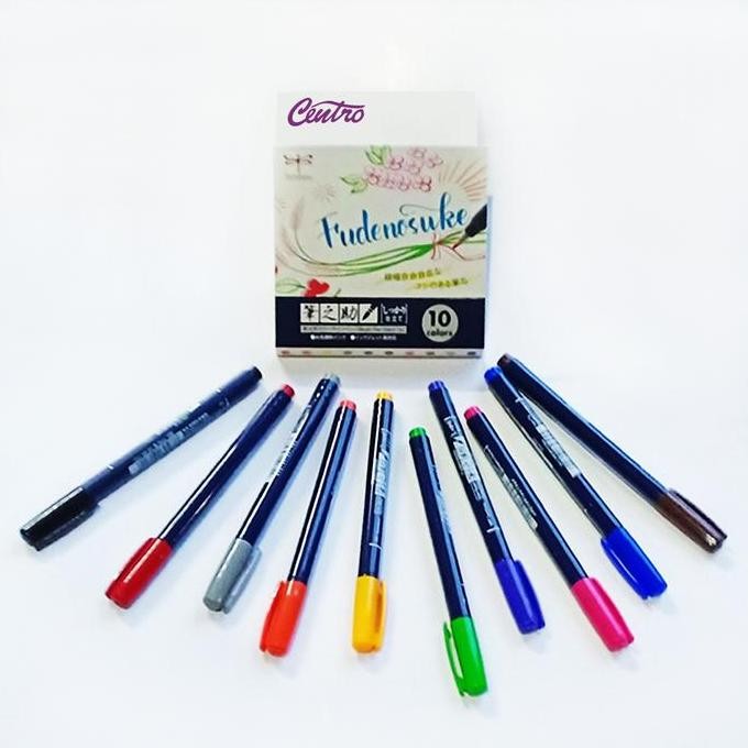 

New Product - Tombow Fudenosuke Brush Pen Hard Tip Set 10 Kuas Lettering Kaligrafi Kiarastoreku