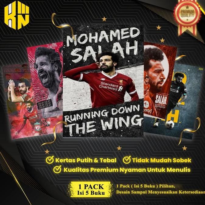 

Buku Tulis Sekolah Custom Sepak Bola Mohamed Salah Bergaris 38 Lembar 1 Pak Isi 5 Buku/ Buku Tulis Anime/ Buku Aesthetic/ Buku Catatan Co