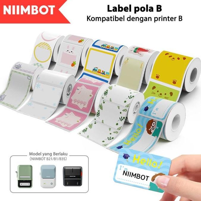 

Niimbot B21/B1/B3S Label Kertas Bunga & Rumput Dicetak Pola Kartun Lucu Seri Bunga Dengan Co