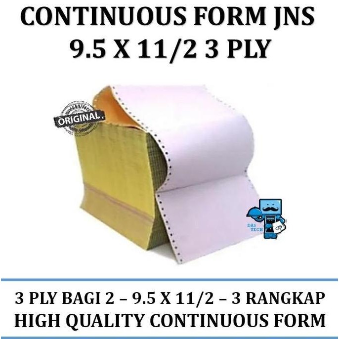 

New Product - Continuous Form Jns 9.5X11/2 3 Ply Ncr W Kiarastoreku