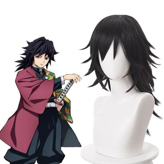 TERBARU - Wig Giyuu Tomioka Kimetsu No Yaiba Cosplay