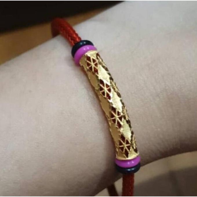 Gelang Tali Kekinian Dengan Hiasan Emas Asli Co