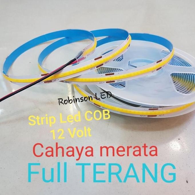 LAMPU LED STRIP COB 12 V WARM WHITE - STRIP LED 12V OUTDOOR INDOOR 5M