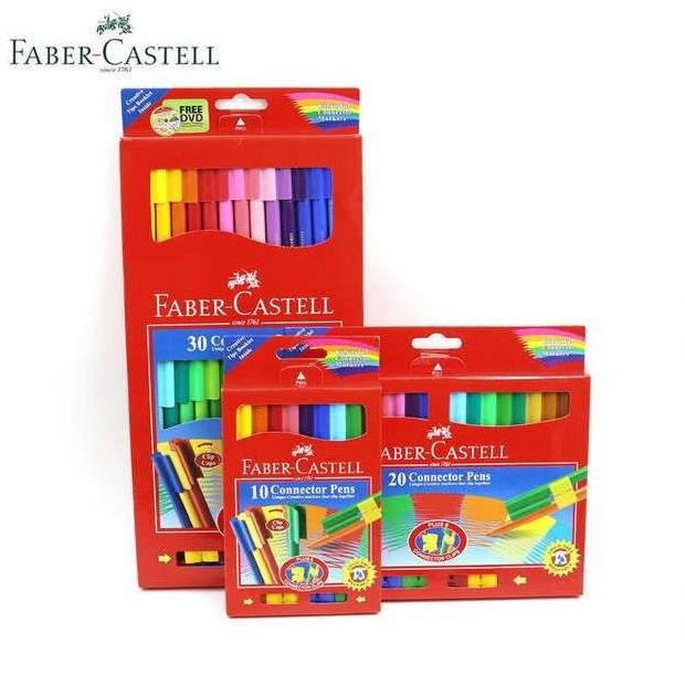 

Spidol Connector Pens - Faber Castell 10 / 20 / 30 Warna Co
