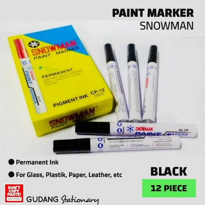 

Spidol Permanent Paint Marker, Warna Hitam Co