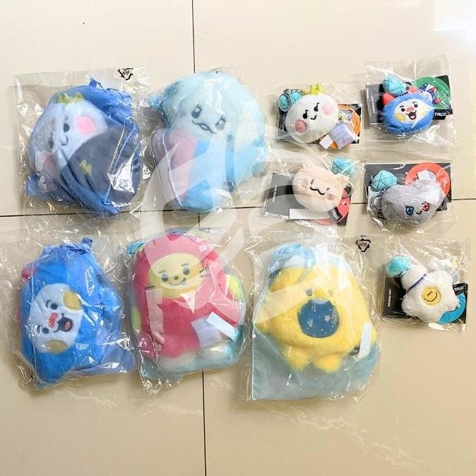 Truz Official Line Friends Diamond Flat Fur Face Bag Charm Keyring Doll Co