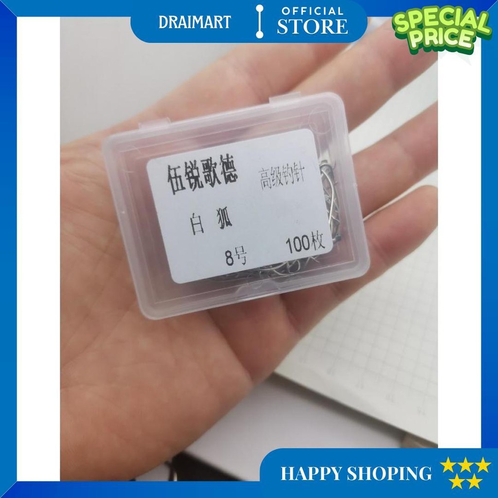 Kail Pancing Set Isi Banyak Kail Pancing Carbon Akitakitsune Box Tanpa Lubang Terlaris