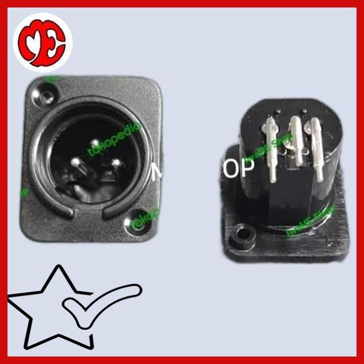 [IWS] SOKET XLR CANON MALE 3PIN JACK CANON MALE BODI PLASTIK