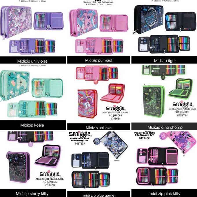 

Smiggle Zip It Stationery Pencil Case/Kado/Midizip Smiggle Co