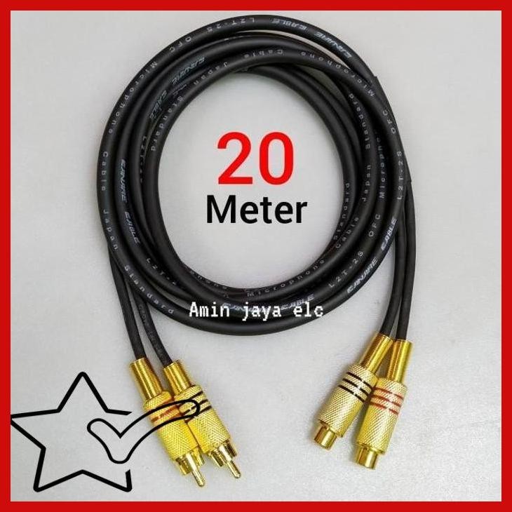 [IWS] KABEL JACK RCA MALE TO FEMALE PANJANG 20 METER