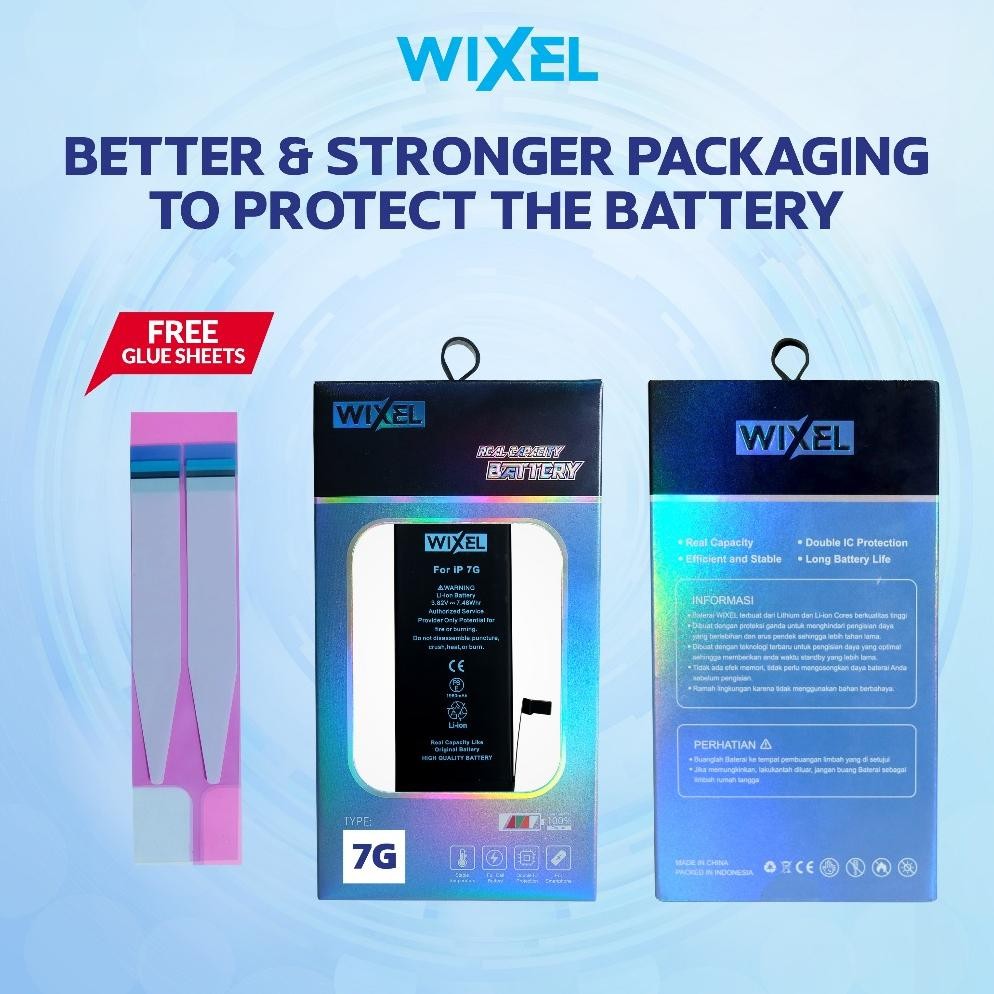 Premium Wixel Baterai Iphone 7 7G Batre Batrai Battery Dual Double Power Original Hp Handphone Apple