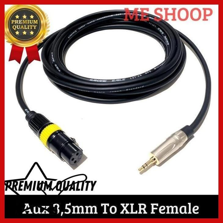 [IWS] MINI JACK AUDIO AUX 3.5 MM TO XLR FEMALE 3 PIN 10M